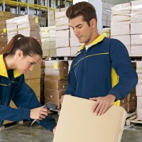 Felpa con mezza zip e disegno bicolore Valento