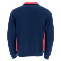 Felpa con mezza zip e disegno bicolore Valento