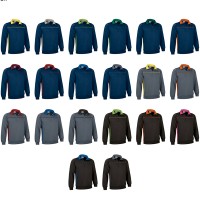 Felpa con mezza zip e disegno bicolore Valento